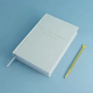 Carta logo personalizzata di alta qualità per 6 anelli A5 raccoglitore riutilizzabile Planner carta PU Journal Notebook per la vendita