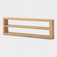 Table basse console en bois massif, pratique, moderne, luxueuse, raffinée et minimaliste, pour salon ou entrée.