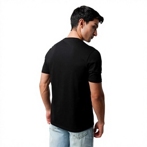 T-shirt col en V pour homme, manches courtes, style décontracté, collection printemps-été, personnalisable avec logo, marque privée, vente en gros usine – Offre Spéciale - Product Image 2