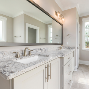 Meuble-lavabo de salle de bains en contreplaqué RTA de luxe élégant de style européen Installation murale pour salles de bains modernes - Product Image 2