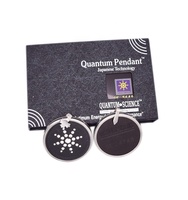 Collier en germanium Nano Energy Health, pendentifs en tourmaline, pendentif magnétique quantique en pierre de lave avec cristal blanc