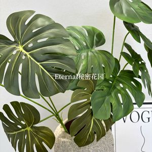 Planta Artificial de Monstera Secret Garden de 75 cm, Verde Oscuro y Verde Claro, Ramo de Plástico para Decoración de Interiores - Product Image 2