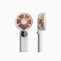 Ventilateur portable silencieux rechargeable KAZATE USB-C pliable avec batterie externe 3600 mAh, 6 vitesses, mini, en plastique