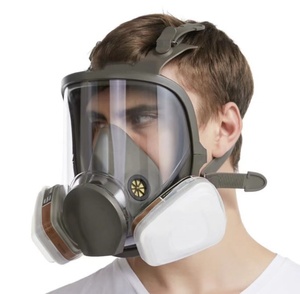 Mascarilla de protección facial reutilizable con filtro respiratorio, máscara respirador de cara completa, antipolvo y gas, gafas transparentes - Product Image 6