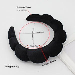 Bandeau mignon éponge en velours pâte frite torsade bandeau coiffure en velours pour femme accessoire pour cheveux - Product Image 6