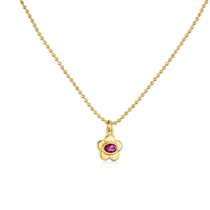 Bijouterie Alliage Dainty Fleur Pendentif Collier Cuivre Zinc Fine18k Plaqué Or Collier pour Femmes - Product Image 6