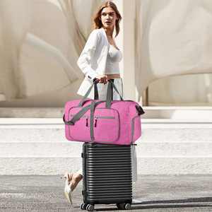 Large Capacity Foldable Travel Duffel Bag Waterproof Multi-Purpose with <b>Extra</b>-long Handle Double Zipper and Solid Clasps - Product Image 5