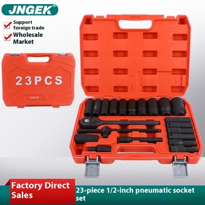 23pc Combinação Cromo Vanádio Aço Pneumático Vapor Repair Tool Set com Alongado Pequeno <span class=keywords><strong>Air</strong></span> Gun Manga 1 Ano de Garantia - Product Image 2