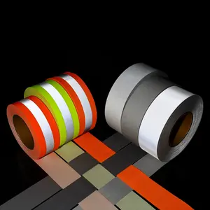 High Quality Hi Vis Reflective Sew On Polyester Safety Fabric Tape For Clothing