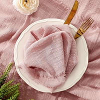 Serviettes de table en gaze de coton faites à la main, style européen, couleurs et motifs personnalisables pour décorations de mariage