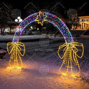 LED Christmas Arch Light Manufacturer China Custom Outdoor Holiday Decoration Archway Supplier OEM ODM - Product Image 6