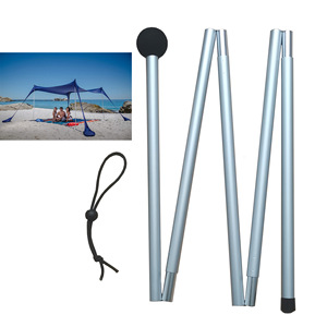 Poteaux de tente en alliage d'aluminium, 5 sections, 200x1,9 cm, support léger pour abri en bâche, utilisation en extérieur - Product Image 1