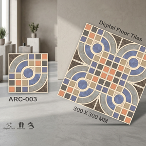 Carreaux de sol en céramique 300x300mm, gaufrés, émaillés, antidérapants, abordables, pour revêtements de sol intérieurs modernes - Product Image 3