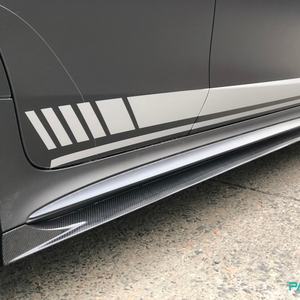 Kit de carrosserie latérale pour <span class=keywords><strong>Mercedes</strong></span> Benz <span class=keywords><strong>AMG</strong></span> GT50, mise à niveau style PK, jupe latérale en fibre de carbone sèche, petit kit de contour - Product Image 4