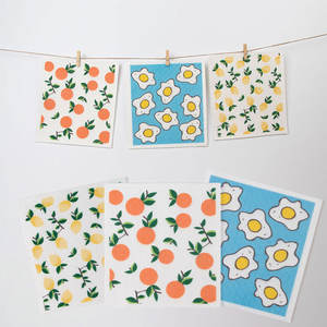 Ensemble de torchons de cuisine suédois doux et réutilisables <span class=keywords><strong>éponge</strong></span> absorbante de forme carrée torchons à séchage rapide pour le lavage des mains - Product Image 6