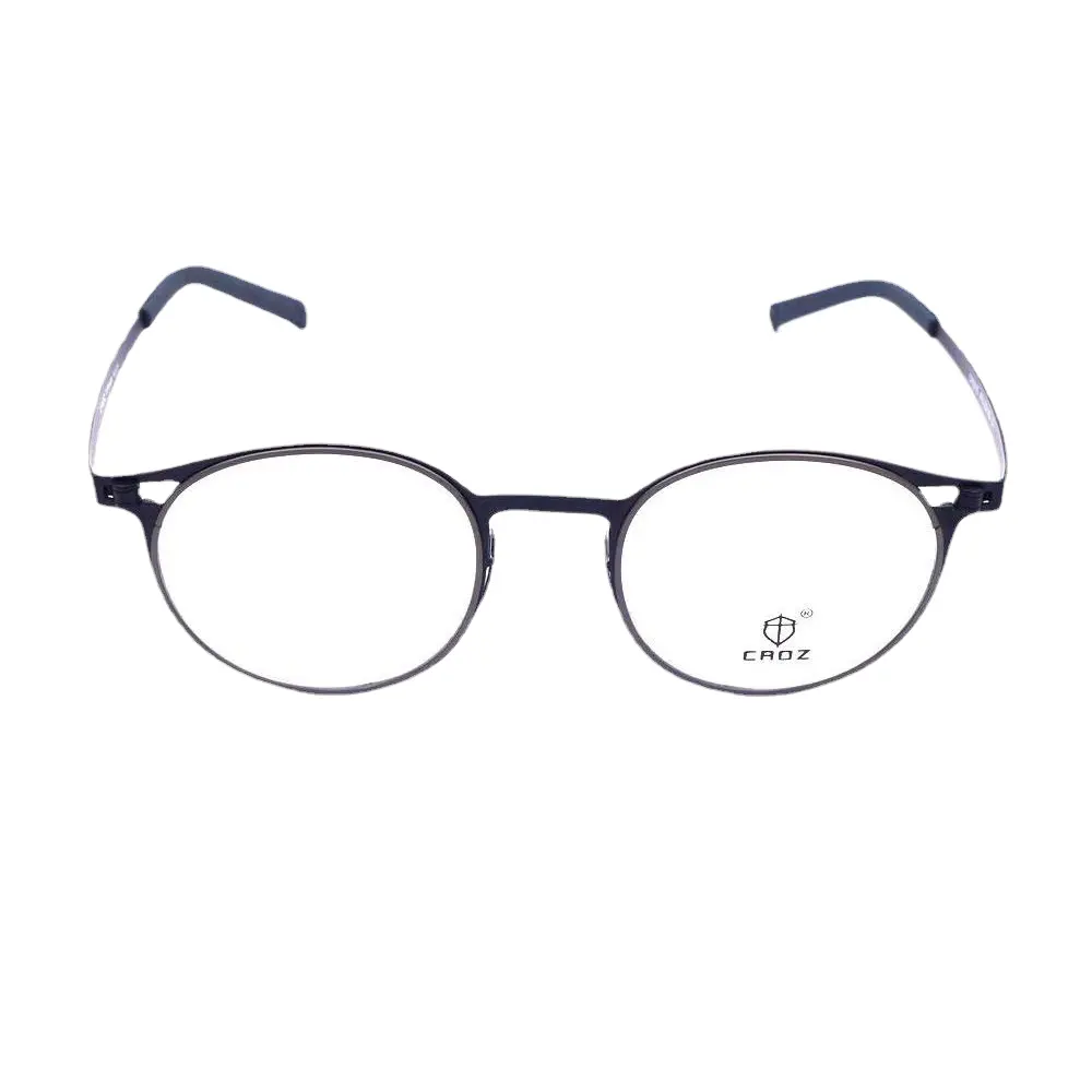 מסגרת למשקפיים עסקיים CR0015 טיטניום טהור רגליים אלסטיות קלות במיוחד ללא ברגים מראת קוצר ראייה