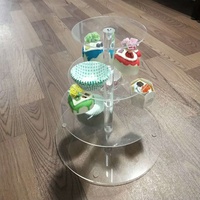 Support à gâteau en acrylique de forme ronde à 4 niveaux