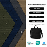 Bandes horizontales doubles 100% polyester pour produits d'extérieur et bagages, tente, auvent, sac à dos, PU, PVC, TPU