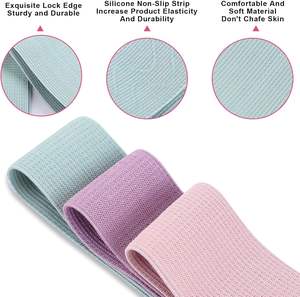 Bandes de résistance en tissu antidérapantes <span class=keywords><strong>pour</strong></span> exercices de fitness, bandes <span class=keywords><strong>pour</strong></span> les hanches et les fessiers, <span class=keywords><strong>pour</strong></span> la remise en forme à domicile, les entraînements, la salle de sport, le <span class=keywords><strong>yoga</strong></span>, le Pilates 20/40/60LB - Product Image 3