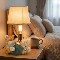 Figurines de chat miniatures, accessoires artisanaux en résine réalistes pour la décoration de bureau, avec motif animal