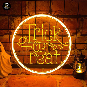 Tùy chỉnh lễ hội trang trí ma quái Spider <span class=keywords><strong>Web</strong></span> Neon trang trí nội thất USB powered Halloween lừa hoặc điều trị Neon dấu hiệu bên câu lạc bộ trang trí Neon - Product Image 3