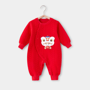 Combinaison matelassée unisexe IDBABY pour bébé nouveau-né, fermeture à boutons, motif dessin animé, 100% coton, chaude, pour l'automne, l'hiver et le <span class=keywords><strong>Nouvel</strong></span> <span class=keywords><strong>An</strong></span> - Product Image 6