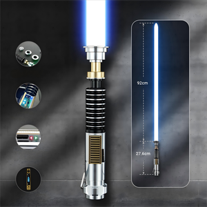 Kit électronique sabre laser LED RVB Idée cadeau cosplay festive pour les fêtes d'anniversaire et de mariage des enfants Inspiré <span class=keywords><strong>Luke</strong></span> Leia <span class=keywords><strong>Skywalker</strong></span> - Product Image 1