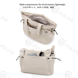 Fuliya <span class=keywords><strong>Sac</strong></span> fourre-tout de yoga imperméable à l'eau <span class=keywords><strong>Sac</strong></span> à <span class=keywords><strong>main</strong></span> léger <span class=keywords><strong>Sac</strong></span> à bandoulière en nylon Sacs fourre-tout de voyage décontractés <span class=keywords><strong>pour</strong></span> femmes Shopping - Product Image 3