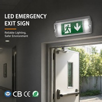 Lampe de Secours Rechargeable IP65 Ignifuge avec Sûreté Automatique en Cas de Panne Certifiée CE pour Couloir, Escalier et Entrepôt