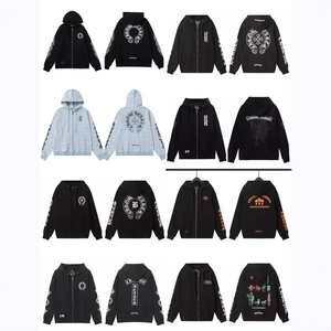 <span class=keywords><strong>Felpa</strong></span> <span class=keywords><strong>con</strong></span> cappuccio in maglia Chrome for Casual Heart <span class=keywords><strong>con</strong></span> cerniera, 100% cotone, tinta unita, stampa digitale, vestibilità regolare per la stagione invernale - Product Image 2