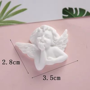 Nuevo estilo barroco blanco parte posterior plana cabujón resina Ángel figuritas modelo de hada Artificial para caja de teléfono uso recuerdo - Product Image 2