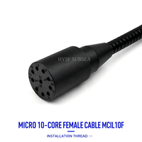 Connecteur sous-marin étanche HYSF SUBSEA MCBH10F Micro 10 broches femelle pour FPC PCB, prise électrique sous-marine