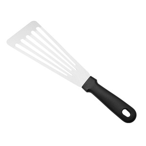 Stainless Steel Fish Spatula With Black Handle For Frying Steak And BBQ Cooking Utensil Oven Safe Hand Wash Only - Product Image 3