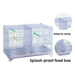 Gabbia per Uccelli Pieghevole in Ferro Resistente alla Ruggine, Rettangolare, Lussuosa e Moderna con Vassoio in Plastica per Pappagalli e Uccelli Medi, Gabbia Portatile - Product Image 1