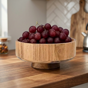 Wholesale <b>Large</b> Acacia Wooden Mixing and Serving <b>Bowls</b> Set for Party Food <b>Salad</b> Serving Elegant Wooden <b>Bowl</b> for Food safe - Product Image 4