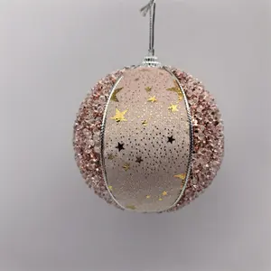Factory Sales High Quality 8cm Christmas Foam Ornaments Ball Globe For Xmas Tree Home Decor