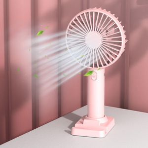 Mini Handheld Rechargeable Fan Portable Wearable Design Mobile <b>Phone</b> Holder <b>Table</b> Fan Plastic Material Car Outdoor Household Use - Product Image 4