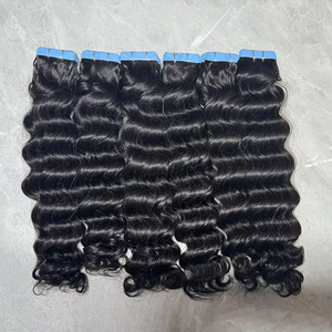 European Virgin Remy Cambodian Hair Extensions Soft Invisible Tape Russian 12A High Quality Dyed Straight 613# Color - Product Image 6