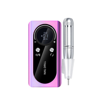 Perceuse à ongles Rechargeable électrique Portable professionnelle haute vitesse 45000 tr/min matériau en acier inoxydable pour le polissage des ongles