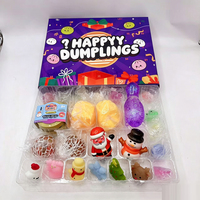 Mainan Promosi Squishy Steamed Bun Pinch Toy Box Set Kalender Advent Mystery Bun Countdown Box Slow Rising Dumpling Fidget Toy