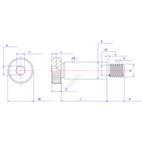 ISO7379 M6.5 M8 M10 M13 M16 M20 M25 Grade 12.9 baut bahu sekrup berhenti presisi pin bahu indeksasi