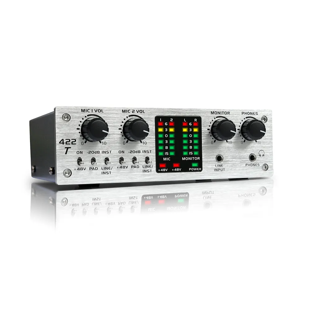 Professionale 48V scheda audio mixer USB interfaccia audio Per La Registrazione