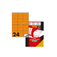 Master de 10 boîtes, boîte de 100 feuilles, format 4400 47,5x25,5mm, papier vert FLUO, étiquettes autocollantes vert FLUO