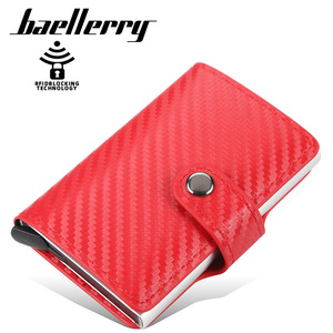 Baellerry Men's Card Holder PU Leather <b>RFID</b> <b>Blocking</b> Multi-slot Automatic Spring Opening Credit Card <b>Wallet</b> Black - Product Image 5