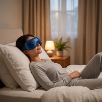Compresse chaude et froide, masseur oculaire à compression d'air avec sangle réglable et amovible pour soulager les yeux secs, la blépharite, les migraines et favoriser le sommeil