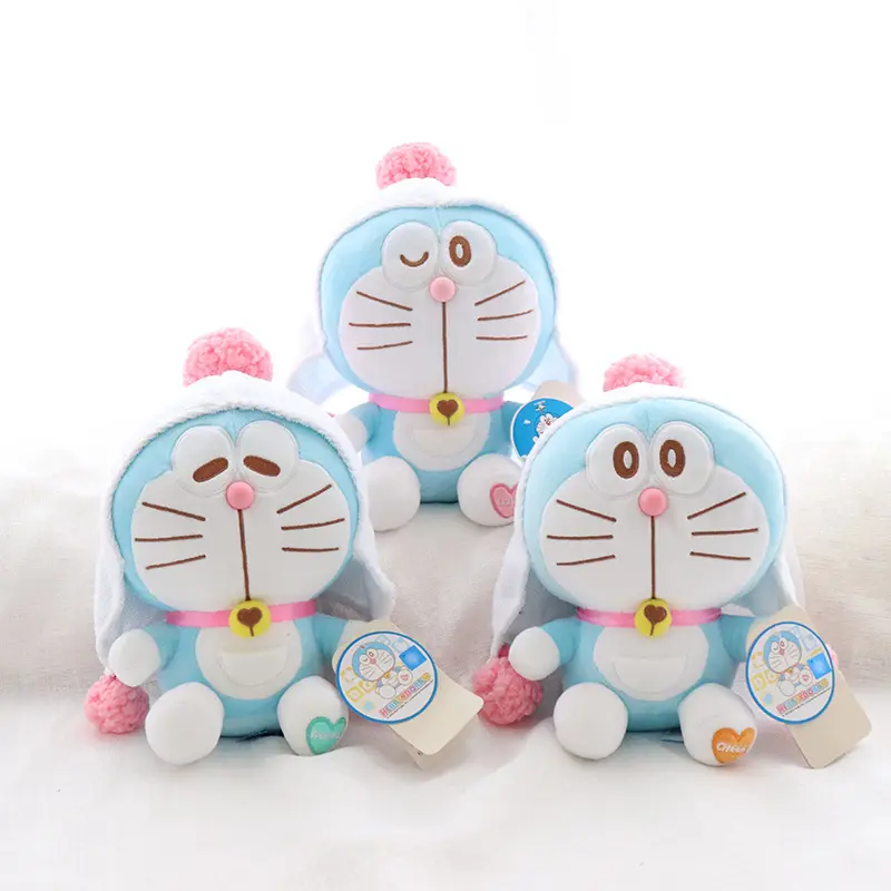 Cao xu hướng Doraemon Jingle HK Mèo Nhồi Bông pluche Thú nhồi bông đồ chơi tùy chỉnh phim hoạt hình đồ chơi sang trọng màu xanh Kitten Doraemon Squishy