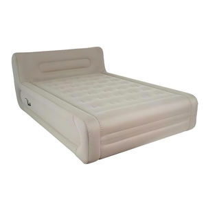 Colchón de aire inflable de tamaño Queen con bomba eléctrica integrada, cama de aire hinchable con cabecero - Product Image 1