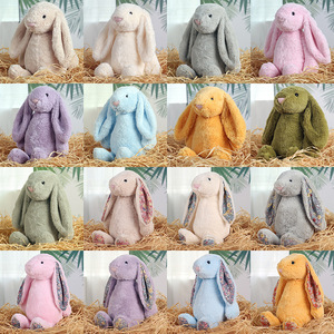Lapin de Pâques Offre Spéciale en peluche lapin longue oreille couleur peluche lapin doux Animal en peluche lapin jouet pour enfants et fille - Product Image 2