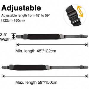 Correa de Guitarra de Neopreno Personalizada con Cuero Sintético y Esponja de Descompresión, Cómoda Correa de Hombro para Guitarra, Muestra Gratuita - Product Image 3