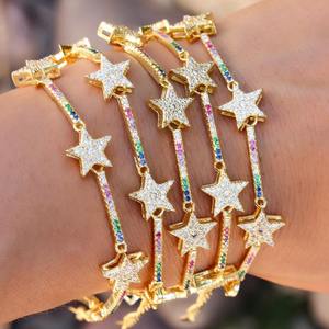 Braccialetto a Stella con Design Arcobaleno Placcato Oro e Argento, Regalo di Natale all'Ingrosso - Product Image 4